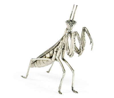 Curated Collection - White Brass Praying Mantis