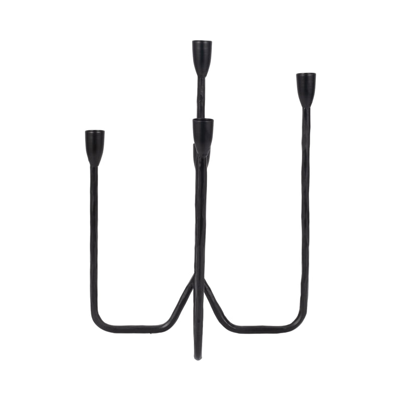 16 Forged 5-taper Candle Holder, Black