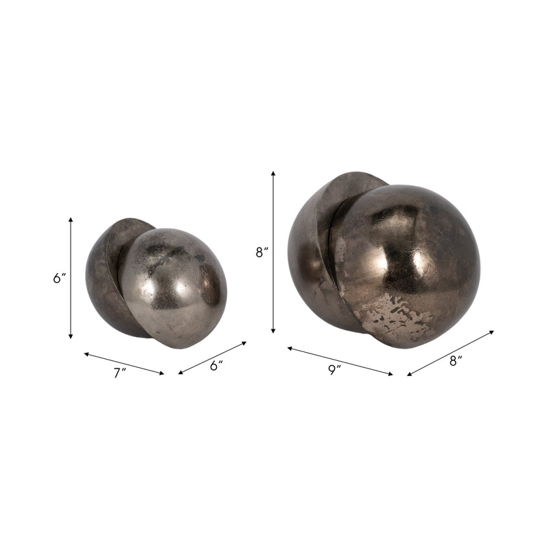 S/2 7/9 Calima Metal Orbs, Bronze