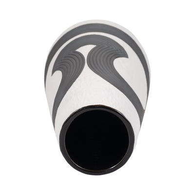 17 Noir Vase, Black/white