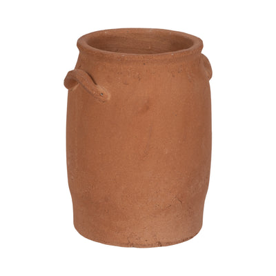 8 Traditional Handle Vase, Terracotta