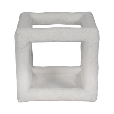 10 Textured Open Square Object, White