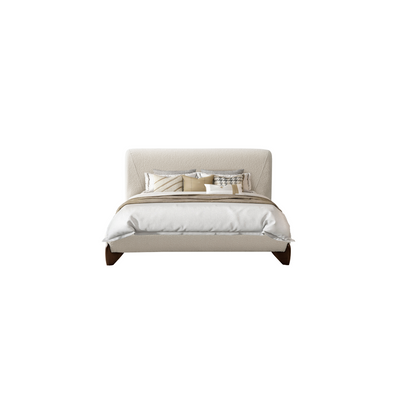 Aurora White Upholstered Bed