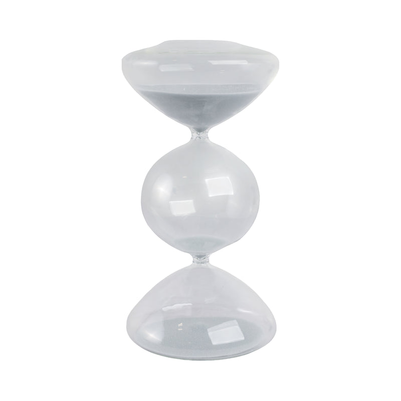 10x5 Glass 60min Large Bubble Sandtimer, Clear