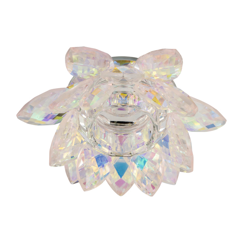 BLUSH CRYSTAL LOTUS VOTIVE HOLDER 6