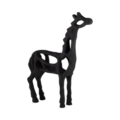 METAL,13H,GIRAFFE ILLUSION SCULPTURE,BLACK