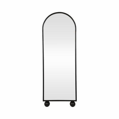 66 Mirror On Stand With Ball Feet, Black