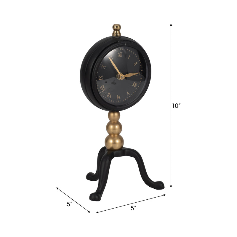 10 Addison Gold And Black Desk Clock