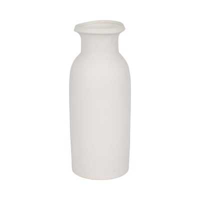 CER, 16H TALL SLIM VASE, WHITE