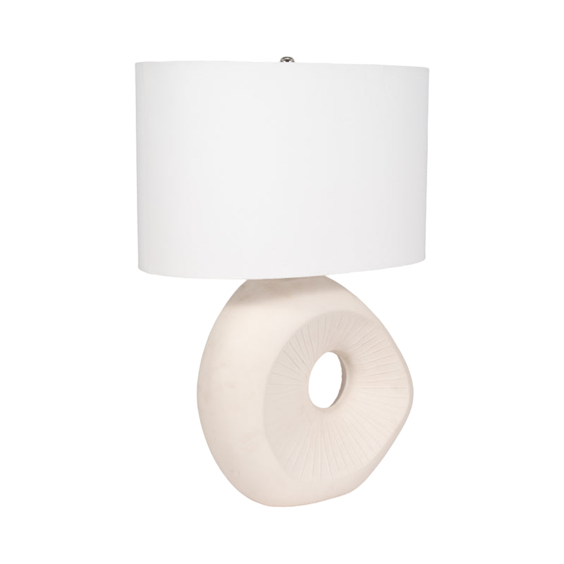 26 Ceramic Table Lamp With Shade, Beige