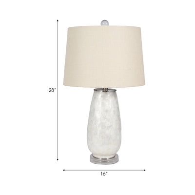 28 Capiz Table Lamp Acrylic Base, Champagne