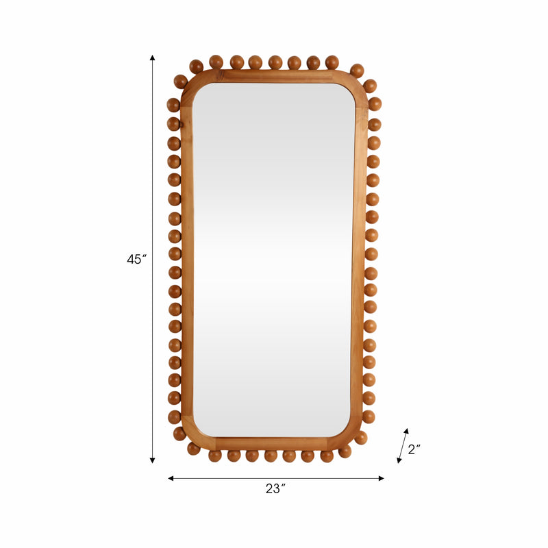 23x45 Knobby Rectangular Mirror, Natural