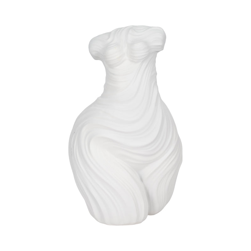 16 Curvy Ribbed Sculpture, White