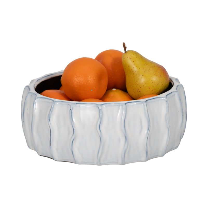 11 Sea Urchin Bowl, White/blue