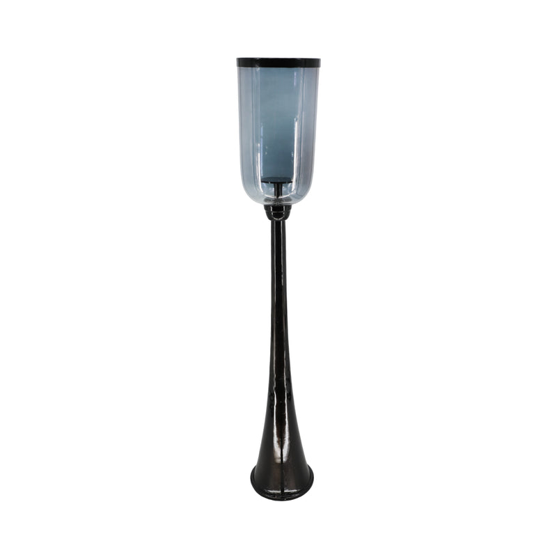 43 Ember Large Black Glass Candle Hurricane