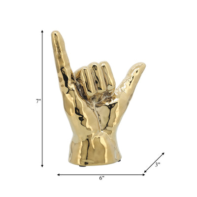 7H, HANG LOOSE HAND, GOLD