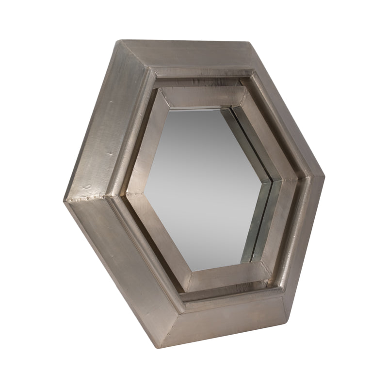 20x20 Warwin Silver Clad Hexagon Mirror