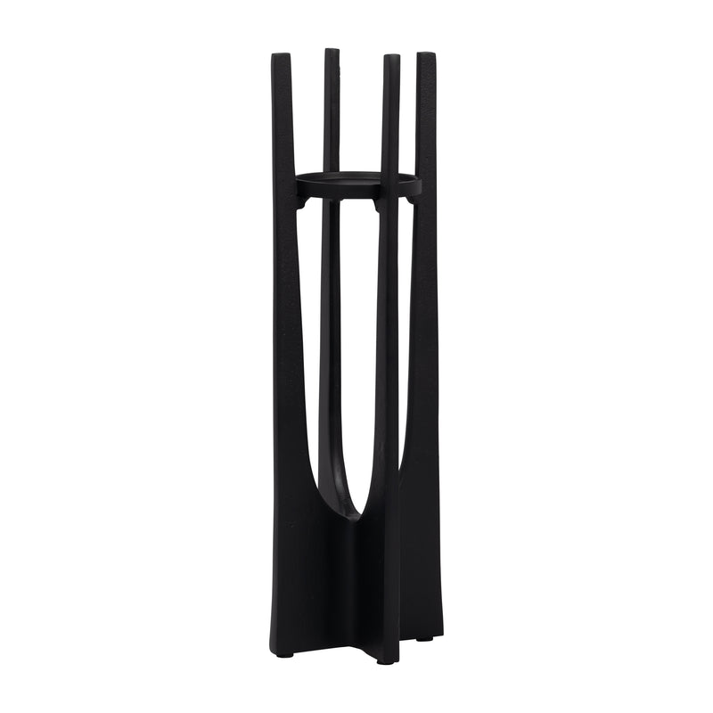 METAL, 16 PILLAR CANDLE HOLDER, BLACK