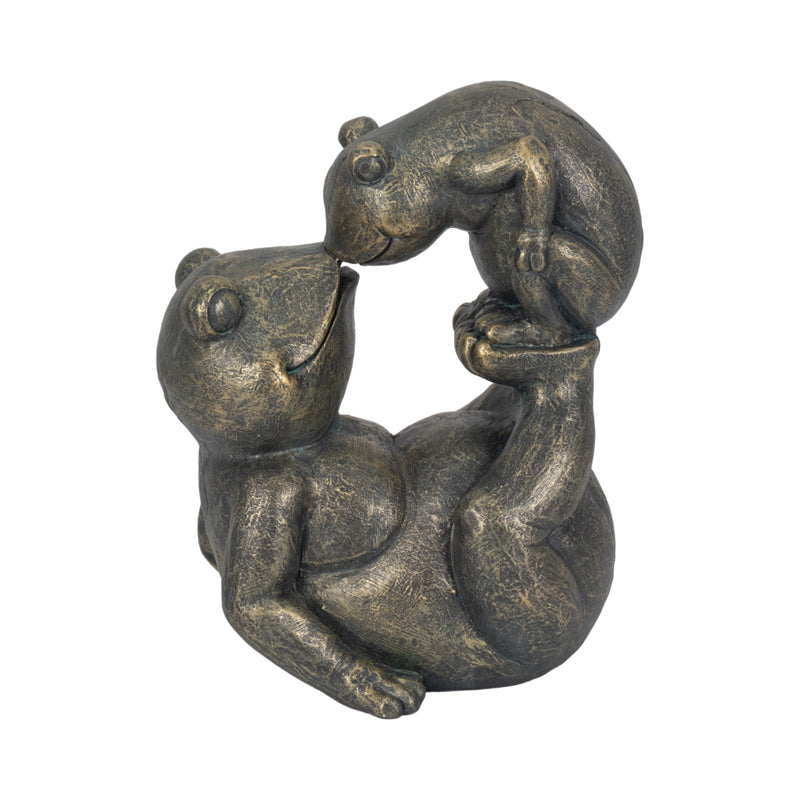 14 Frog Parent And Child Playing, Bronze