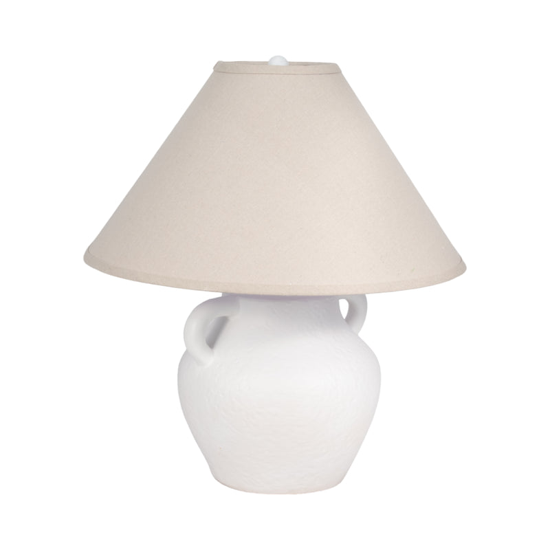 23 Textured Jug Table Lamp, White/grey