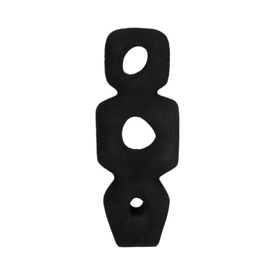 15 Textured Open Cut-out Totem Object, Black