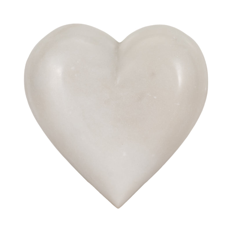 MARBLE, 5 HEART, WHITE