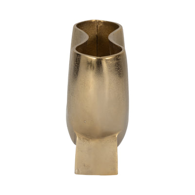 9 Abyss Arrow Shaped Metal Vase, Gold