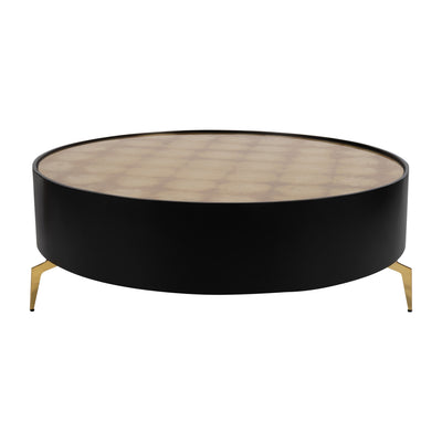 WOOD,47 GOLD LEAF TOP COFFEE TABLE, BLK/GLD, KD