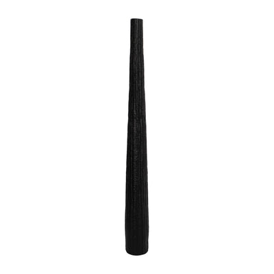 METAL, 58 RIBBED FLOOR VASE, BLACK