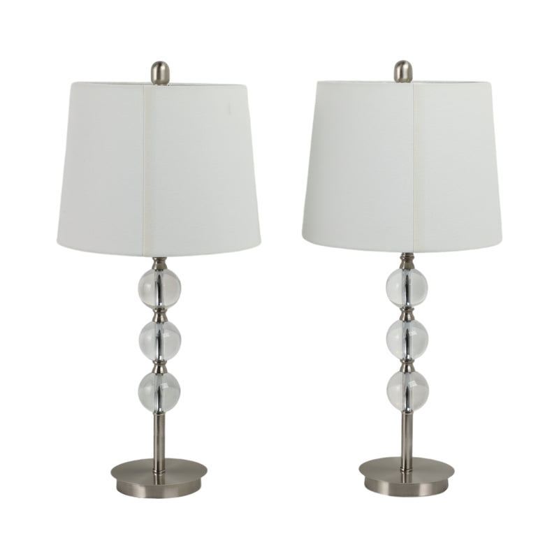 S/2, Crystal 27 Table Lamps, Silver