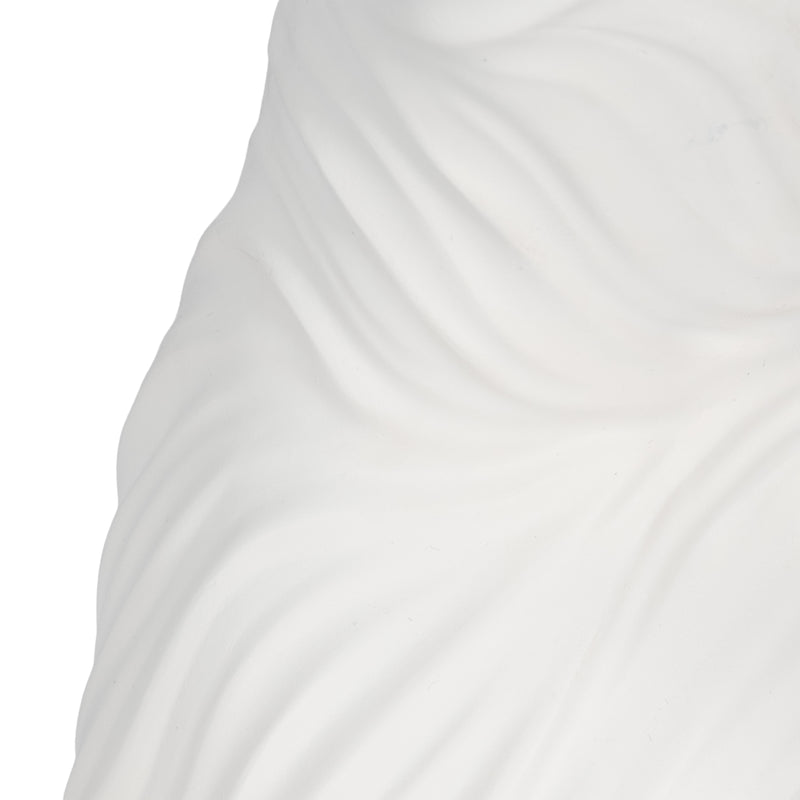 16 Curvy Ribbed Sculpture, White