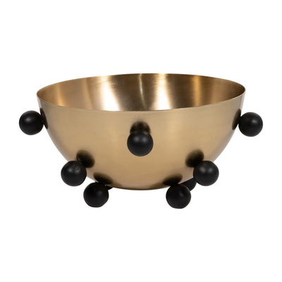 METAL, 13 BUBBLE BOWL, GOLD/BLACK