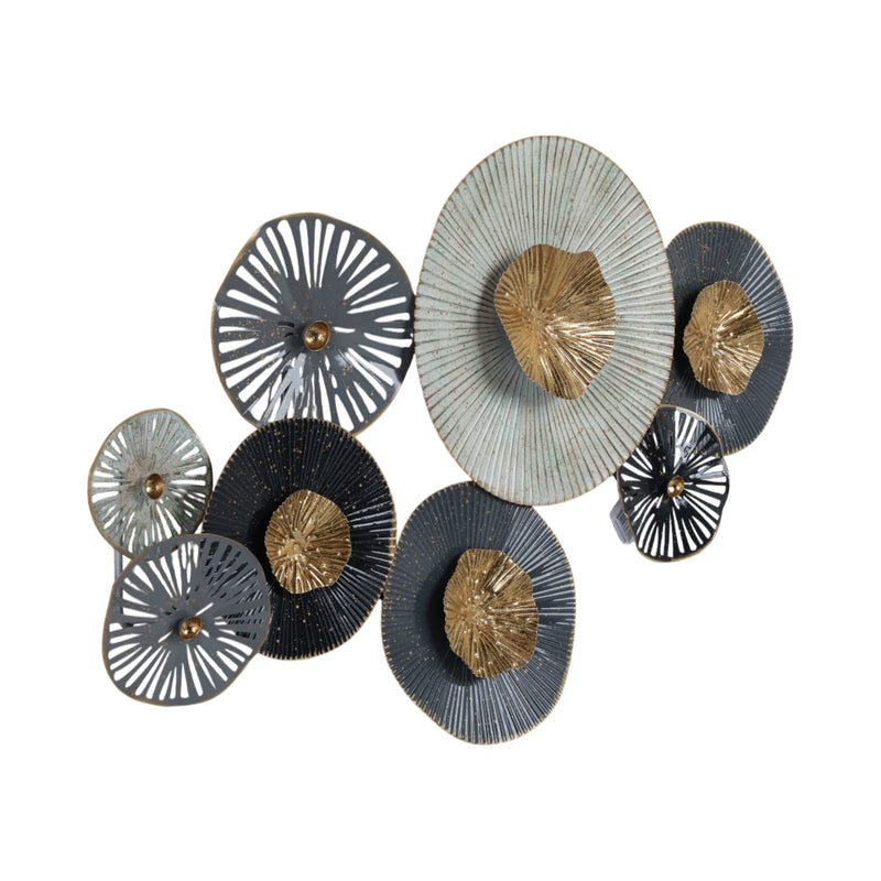 METAL 35 2-DIMENSIONAL LILY PADS, GRAY WB