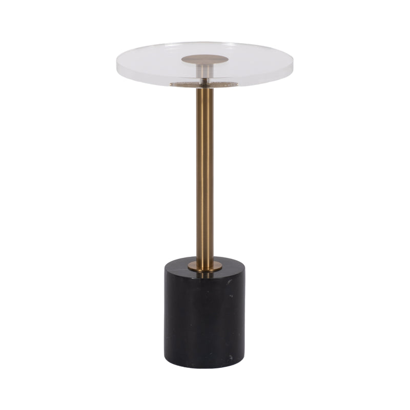 21 ELISIA ACRYLIC AND MARBLE ACCENT TABLE