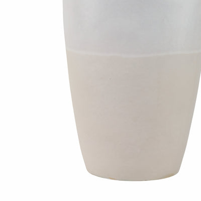 CLAY, 19 2-TONE REACTIVE VASE, IVORY