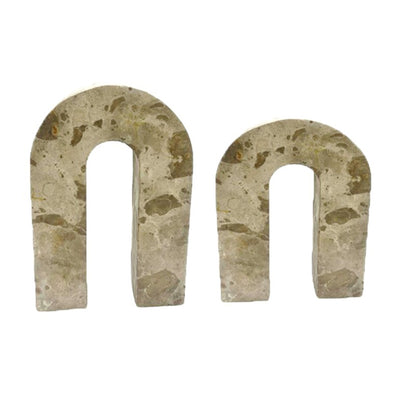 S/2 12 Pompano Beige Marble Arches