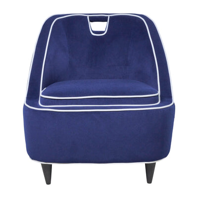 TWO-TONED ACCENT CHAIR - DARK BLUE  KD