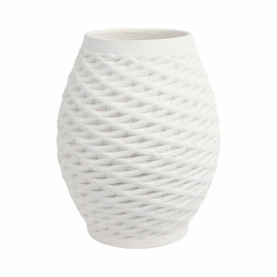 13talland Small 3d Printed Porcelain Vase, Ivory