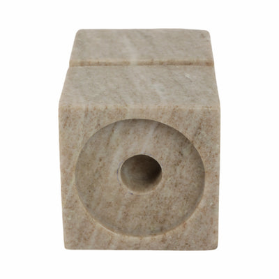 6 Onyx Marble Stacked Cubes Pillar Candleholder,