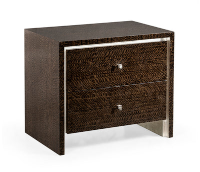 JC Modern - Belgravia Collection - Black Eucalyptus Nightstand with Drawers