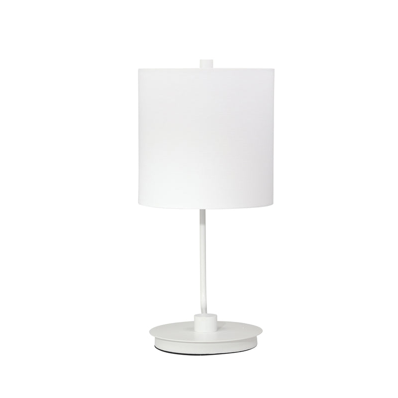 METAL TABLE LAMP 21, WHITE