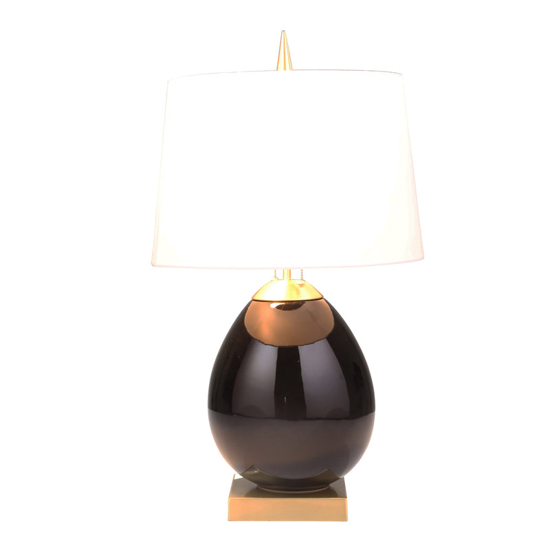 CERAMIC 30 OVOID TABLE LAMP, BLACK