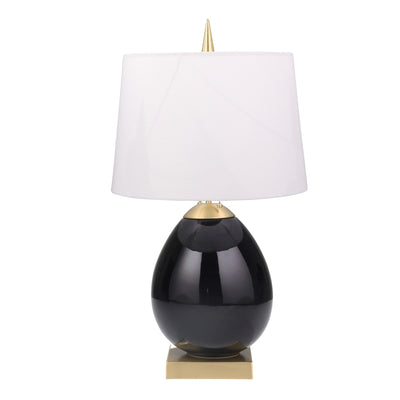 CERAMIC 30 OVOID TABLE LAMP, BLACK