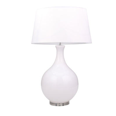 GLASS TEARDROP TABLE LAMP 33,WHITE