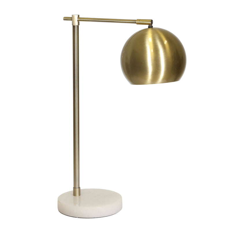 METAL ROUND TASK TABLE LAMP 22, GOLD