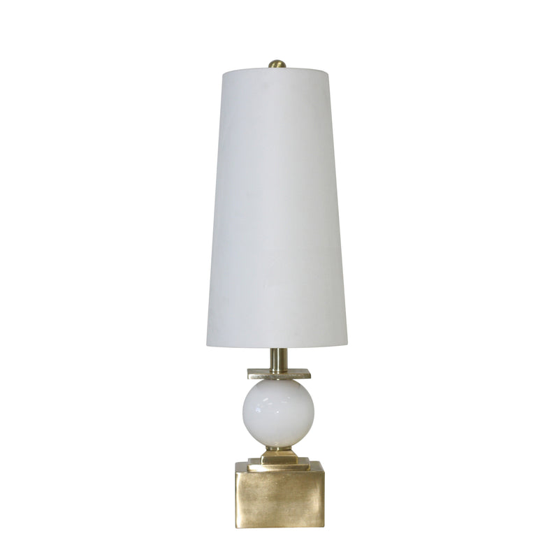 METAL/GLASS 27 BALL LAMP, GOLD/WHITE