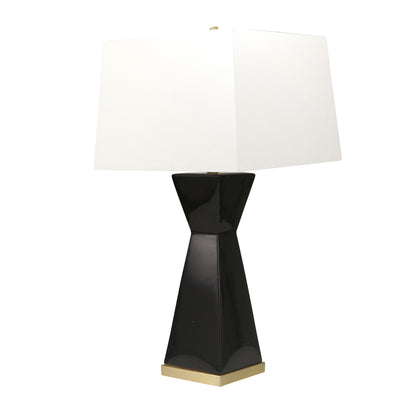 CERAMIC 34 HOURGLASS TABLE LAMP, BLACK