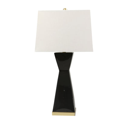 CERAMIC 34 HOURGLASS TABLE LAMP, BLACK