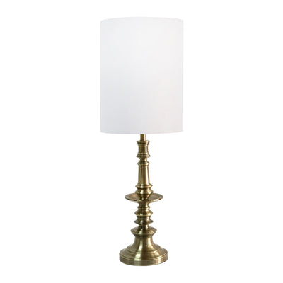 METAL 40 TURNED BASE TABLE LAMP, GOLD