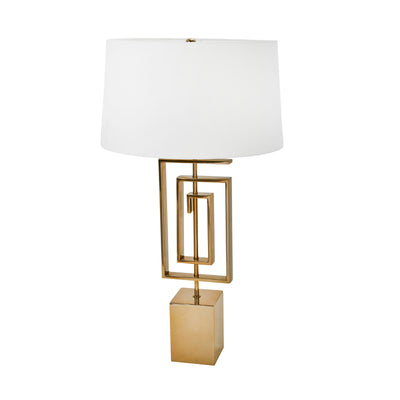 STAINLESS STEEL 28 GEOMETRICTABLE LAMP, GOLD